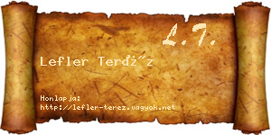 Lefler Teréz névjegykártya